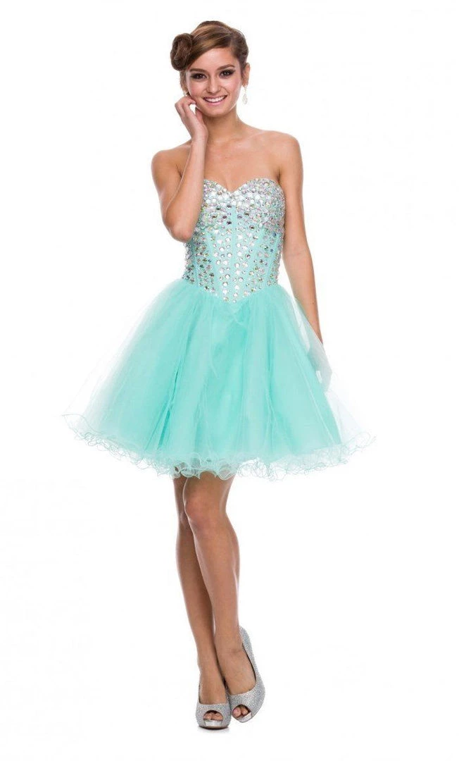 Short Strapless Beaded Boning Cocktail Dress By Nox Anabel 6015 Prom 4 Short Strapless Beaded Boning Cocktail Dress By Nox Anabel 6015 Prom