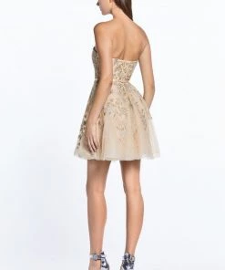 Applique Short Strapless Dress By Cinderella Divine KV1048 Prom 15 Applique Short Strapless Dress By Cinderella Divine KV1048 Prom