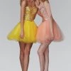 Short Strapless Dress With Jeweled Bodice By Elizabeth K GS2034
