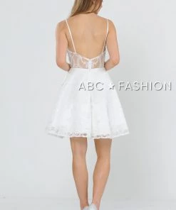 Prom Short Sweetheart Dress With Lace Appliques By Poly USA 8406