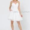 Prom Short Sweetheart Dress With Lace Appliques By Poly USA 8406