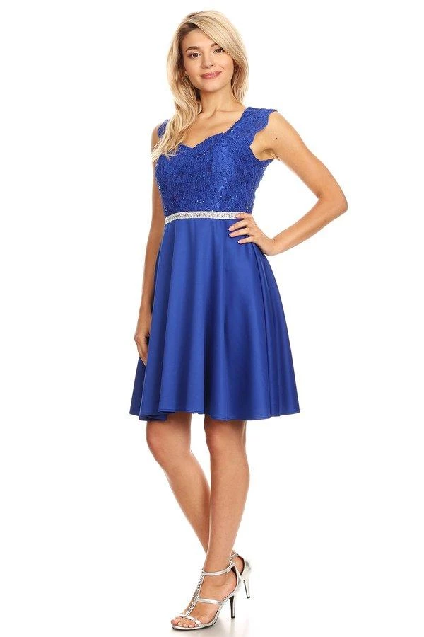 Prom Short Sweetheart Dress With Sequin Lace Bodice By Celavie 6376 10 Prom Short Sweetheart Dress With Sequin Lace Bodice By Celavie 6376