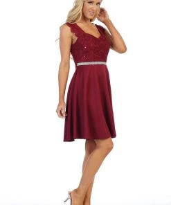 Prom Short Sweetheart Dress With Sequin Lace Bodice By Celavie 6376 15 Prom Short Sweetheart Dress With Sequin Lace Bodice By Celavie 6376