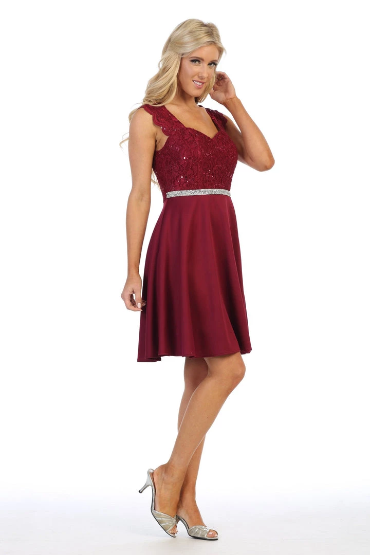 Prom Short Sweetheart Dress With Sequin Lace Bodice By Celavie 6376 5 Prom Short Sweetheart Dress With Sequin Lace Bodice By Celavie 6376