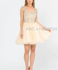 Prom Short Tulle Dress With Embellished Bodice By Poly USA 8284 16 Prom Short Tulle Dress With Embellished Bodice By Poly USA 8284
