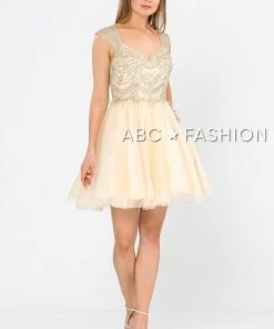 Prom Short Tulle Dress With Embellished Bodice By Poly USA 8284