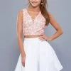 Prom Short Two Piece Dress With Embroidered Top By Nox Anabel 6344