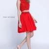 Short Two-Piece Lace-Bodice Dress By Nox Anabel 6054 Prom