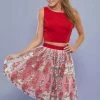 Prom Short Two Piece Red Floral Embroidered Dress By Nox Anabel 6343 2 Prom Short Two Piece Red Floral Embroidered Dress By Nox Anabel 6343