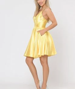 Short V-Neck Wrap Dress With Shorts By Poly USA 8544