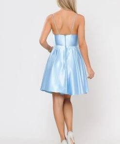 Short V-Neck Wrap Dress With Shorts By Poly USA 8544