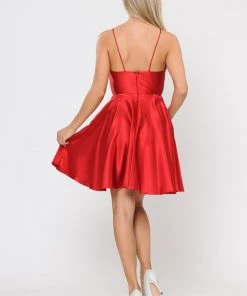 Short V-Neck Wrap Dress With Shorts By Poly USA 8544