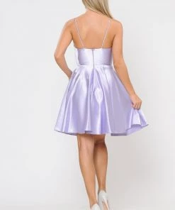 Short V-Neck Wrap Dress With Shorts By Poly USA 8544