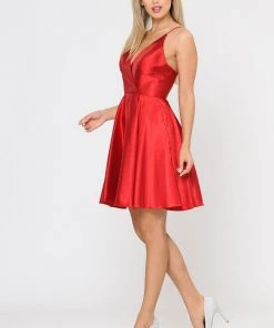 Short V-Neck Wrap Dress With Shorts By Poly USA 8544