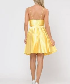 Short V-Neck Wrap Dress With Shorts By Poly USA 8544