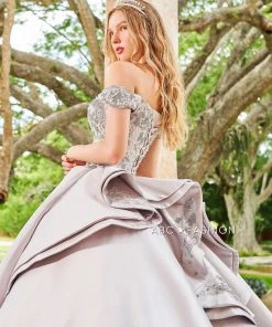 Ragazza Fashion Silver Quinceanera Dress By Ragazza DV71-571