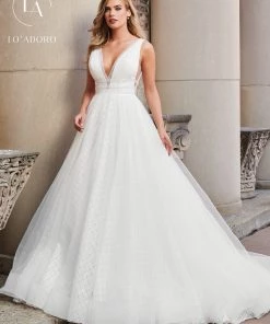 Lo Adoro By Mary's Bridal Sleeveless A-Line Bridal Gown By Mary's Bridal M704 Wedding Dresses
