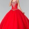 Sleeveless Beaded A-Line Ballgown By Elizabeth K GL2349