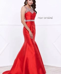 Prom Sleeveless Beaded Mermaid Dress By Nox Anabel 8299