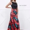 Sleeveless Black Dress With Red Floral Print By Nox Anabel 8354 Prom 2 Sleeveless Black Dress With Red Floral Print By Nox Anabel 8354 Prom