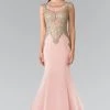 Prom Sleeveless Embroidered Illusion Gown By Elizabeth K GL1461