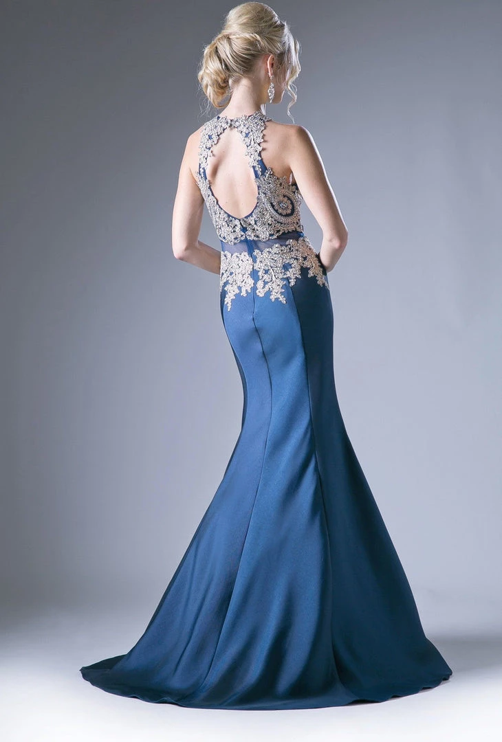 Applique Sleeveless Mermaid Dress By Cinderella Divine 8934 12 Applique Sleeveless Mermaid Dress By Cinderella Divine 8934