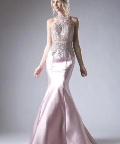 Applique Sleeveless Mermaid Dress By Cinderella Divine 8934 21 Applique Sleeveless Mermaid Dress By Cinderella Divine 8934