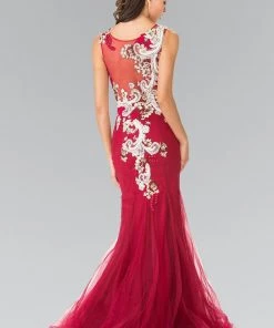 Prom Sleeveless Embroidered Mermaid Dress By Elizabeth K GL2318