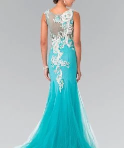 Prom Sleeveless Embroidered Mermaid Dress By Elizabeth K GL2318