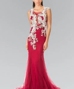 Prom Sleeveless Embroidered Mermaid Dress By Elizabeth K GL2318
