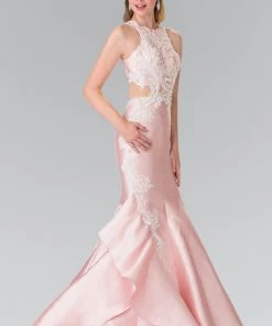 Prom Sleeveless Embroidered Mermaid Gown By Elizabeth K GL2356