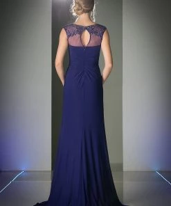 Beaded Long Sleeveless Dress By Cinderella Divine J731