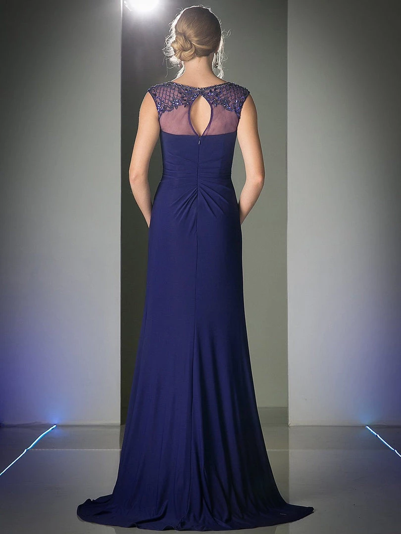 Beaded Long Sleeveless Dress By Cinderella Divine J731 4 Beaded Long Sleeveless Dress By Cinderella Divine J731