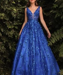 Sleeveless Glitter Ball Gown By Cinderella Divine CB085 8 Sleeveless Glitter Ball Gown By Cinderella Divine CB085