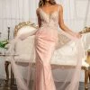 Sleeveless Glitter Overskirt Dress By Elizabeth K GL3069