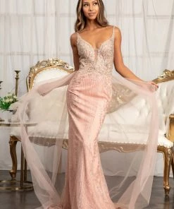 Sleeveless Glitter Overskirt Dress By Elizabeth K GL3069