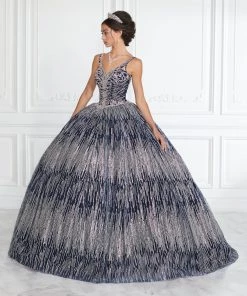 Sleeveless Glitter Quinceanera Dress By House Of Wu 26949