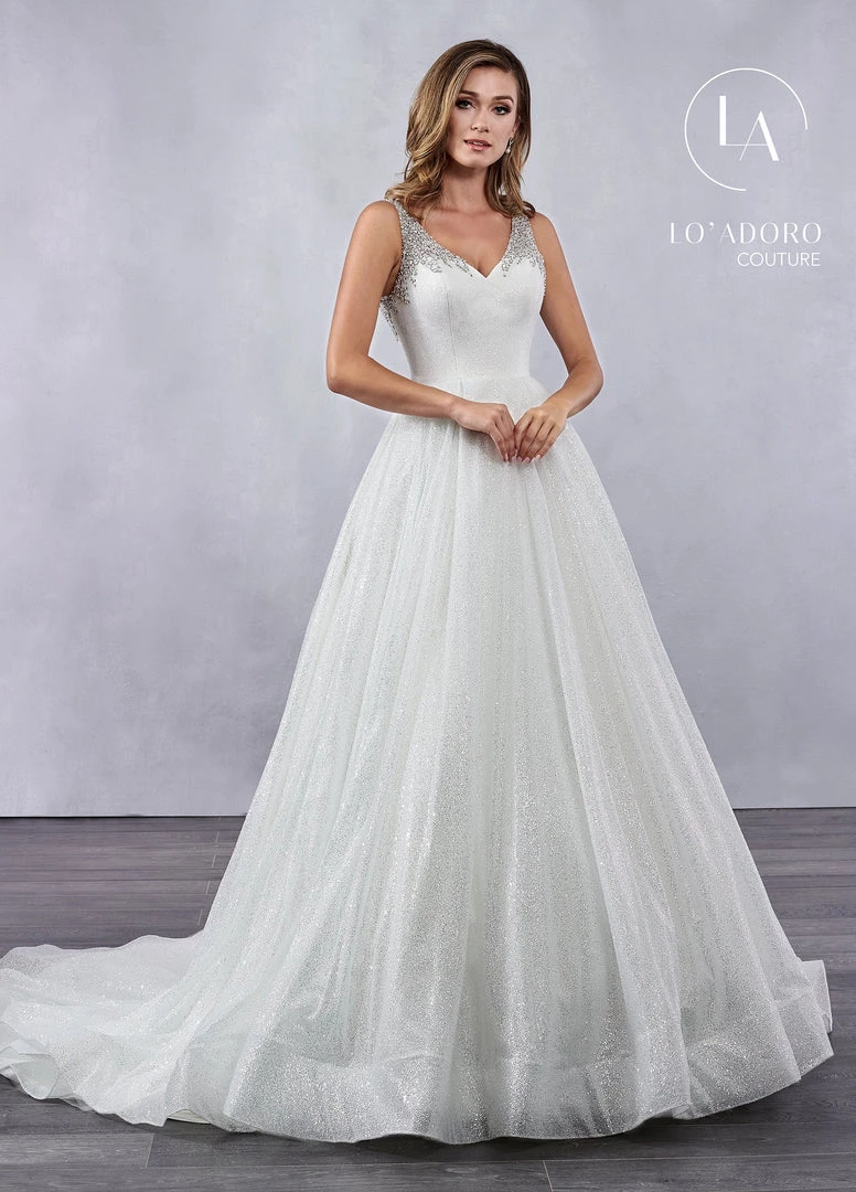 Lo Adoro By Mary's Bridal Sleeveless Glitter Tulle Wedding Dress By Mary's Bridal M714 5 Lo Adoro By Mary's Bridal Sleeveless Glitter Tulle Wedding Dress By Mary's Bridal M714