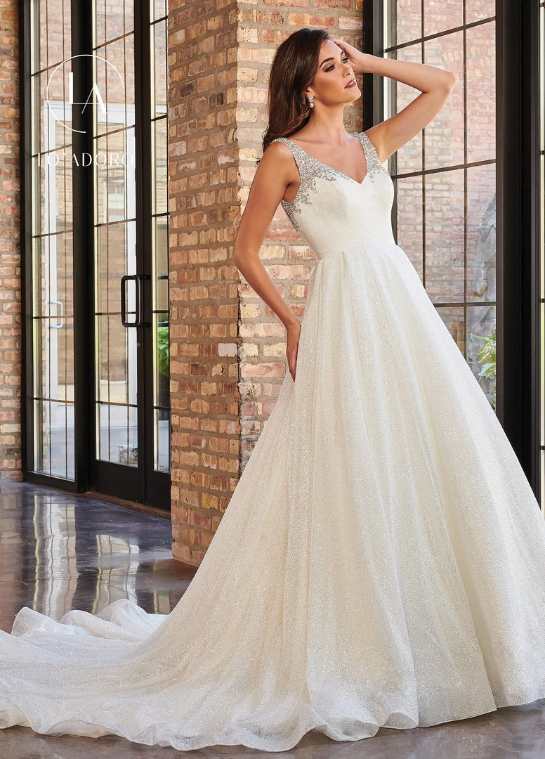 Lo Adoro By Mary's Bridal Sleeveless Glitter Tulle Wedding Dress By Mary's Bridal M714 3 Lo Adoro By Mary's Bridal Sleeveless Glitter Tulle Wedding Dress By Mary's Bridal M714
