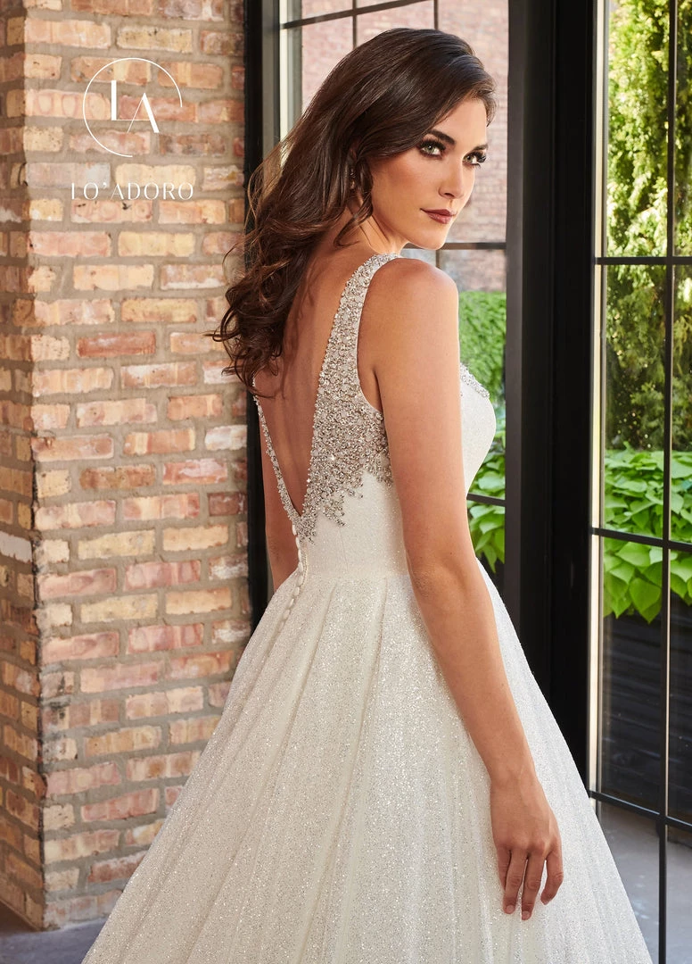 Lo Adoro By Mary's Bridal Sleeveless Glitter Tulle Wedding Dress By Mary's Bridal M714 4 Lo Adoro By Mary's Bridal Sleeveless Glitter Tulle Wedding Dress By Mary's Bridal M714