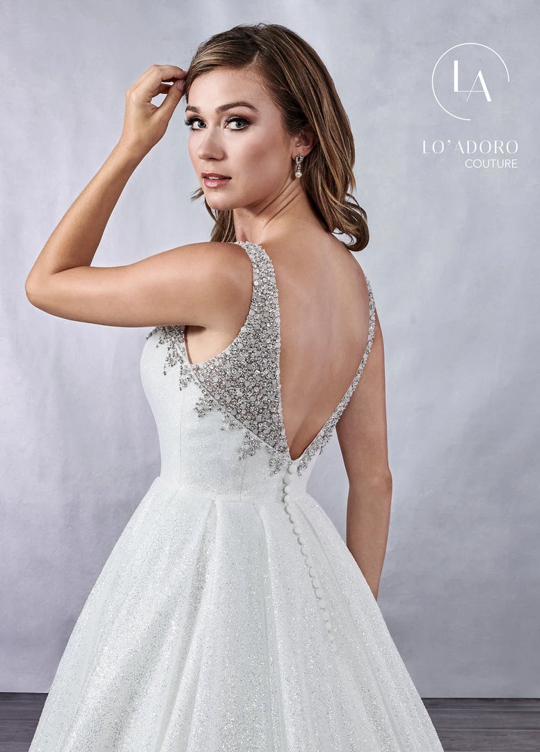 Lo Adoro By Mary's Bridal Sleeveless Glitter Tulle Wedding Dress By Mary's Bridal M714 8 Lo Adoro By Mary's Bridal Sleeveless Glitter Tulle Wedding Dress By Mary's Bridal M714