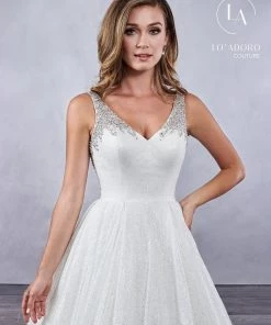 Lo Adoro By Mary's Bridal Sleeveless Glitter Tulle Wedding Dress By Mary's Bridal M714 12 Lo Adoro By Mary's Bridal Sleeveless Glitter Tulle Wedding Dress By Mary's Bridal M714