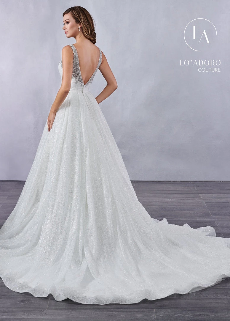 Lo Adoro By Mary's Bridal Sleeveless Glitter Tulle Wedding Dress By Mary's Bridal M714 6 Lo Adoro By Mary's Bridal Sleeveless Glitter Tulle Wedding Dress By Mary's Bridal M714