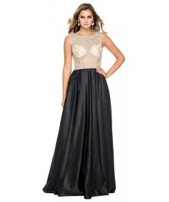 Prom Sleeveless Illusion Dress With Beaded Embroidery By Nox Anabel 8172