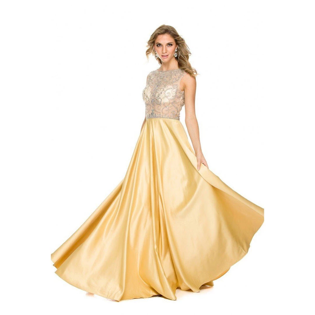 Prom Sleeveless Illusion Dress With Beaded Embroidery By Nox Anabel 8172 5 Prom Sleeveless Illusion Dress With Beaded Embroidery By Nox Anabel 8172