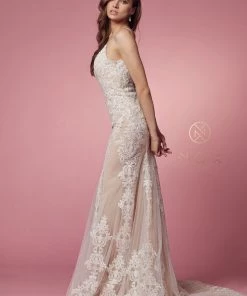Sleeveless Lace Mermaid Gown By Nox Anabel H494