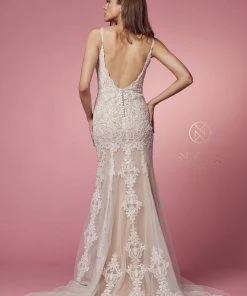 Sleeveless Lace Mermaid Gown By Nox Anabel H494