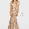 Prom Sleeveless Long Sequin Print Trumpet Dress By Nox Anabel C214