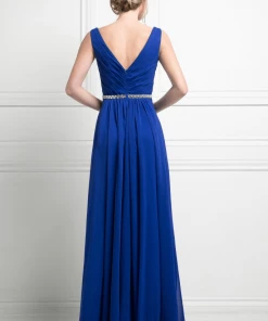 Long Sleeveless Chiffon Dress By Cinderella Divine W0014