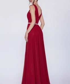 Long Sleeveless Chiffon Dress By Cinderella Divine W0014